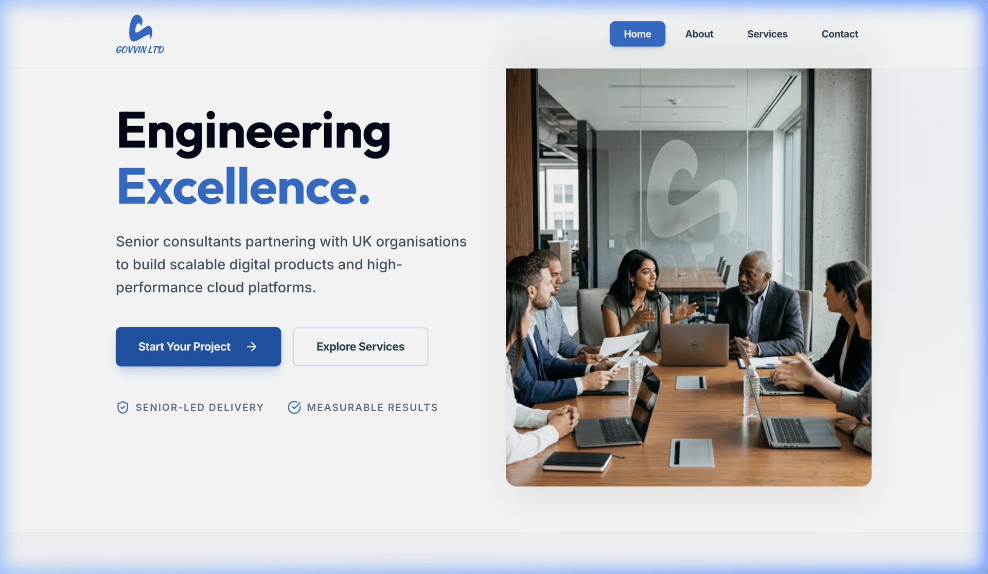 Govvin — web design project by Concoct Technologies